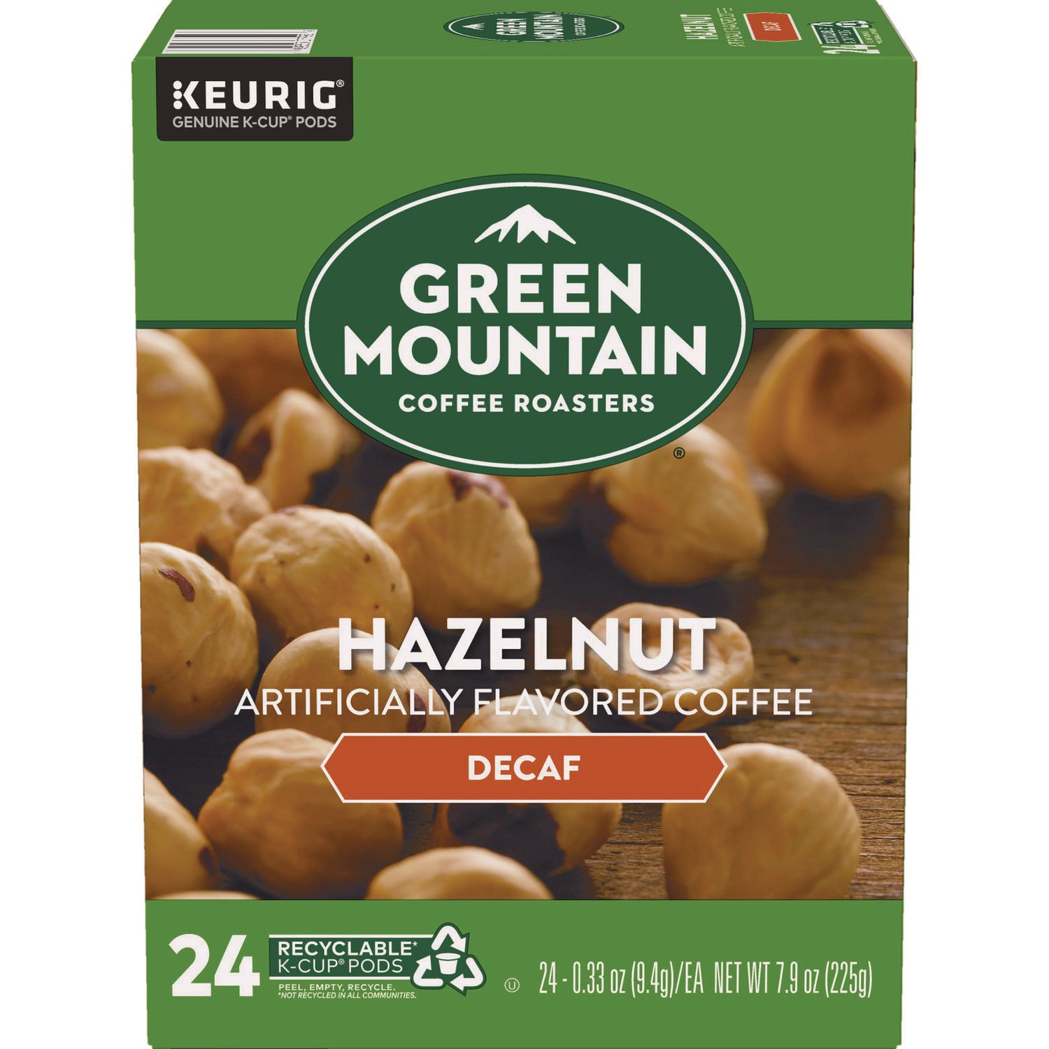 Compatible with Keurig Brewer - Light - K-Cup, Pod - Hazelnut, Decaf - Kosher - Decaffeinated - 24 / Box