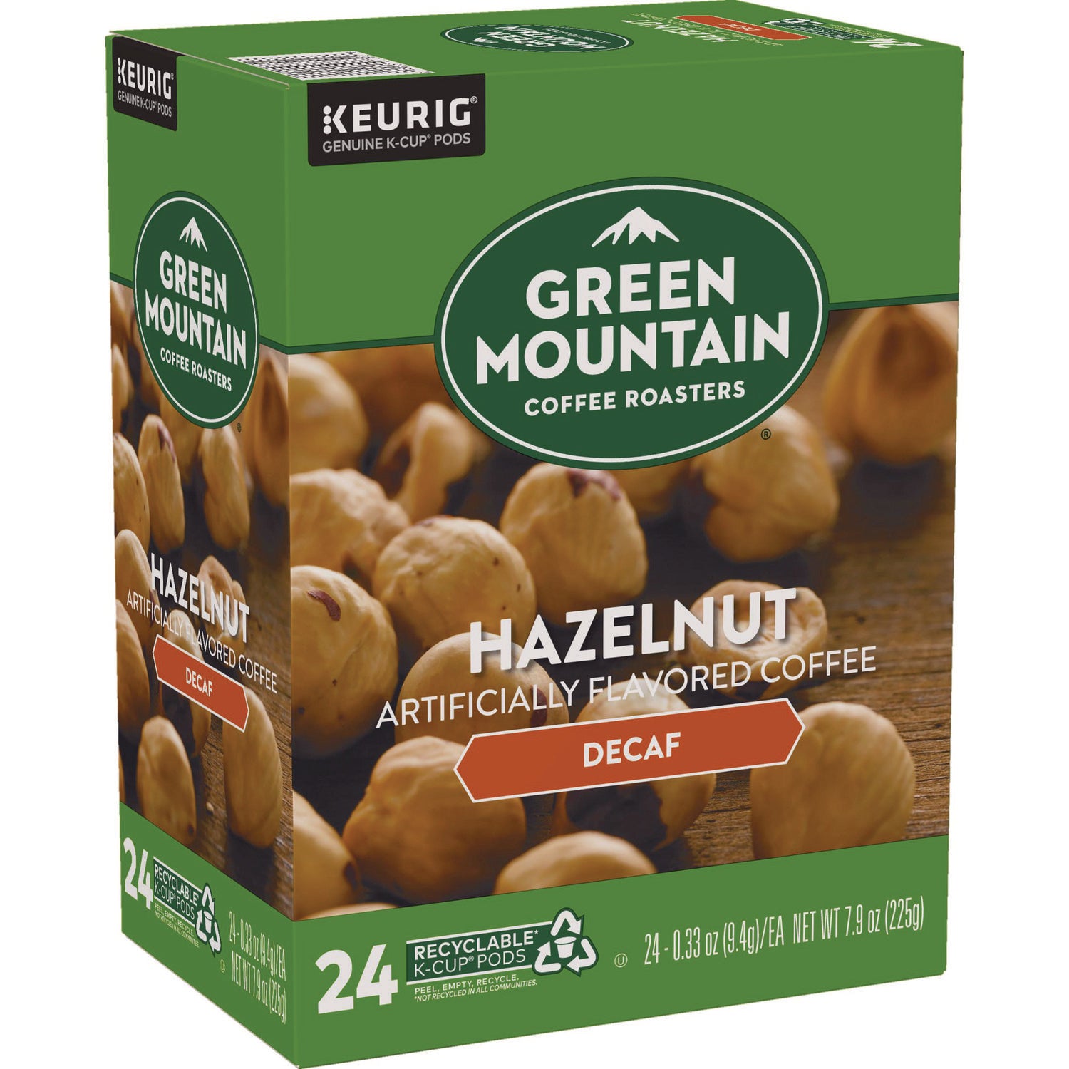 Compatible with Keurig Brewer - Light - K-Cup, Pod - Hazelnut, Decaf - Kosher - Decaffeinated - 24 / Box