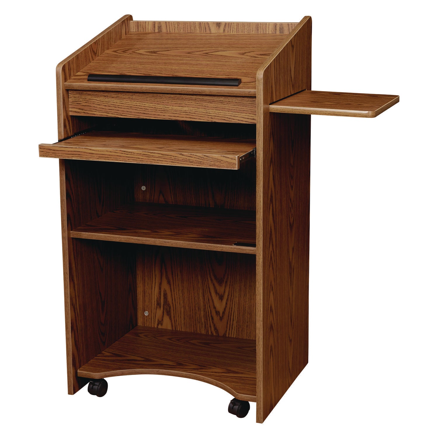 Oklahoma Sound® Aristocrat Non-Sound Lectern, Color: Medium Oak