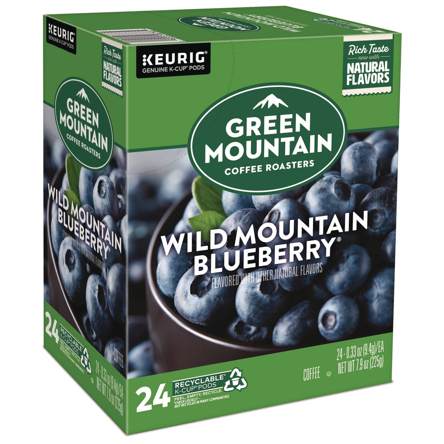 Green Mountain Coffee Roasters&reg; K-Cup Wild Mountain Blueberry Coffee - Compatible with Keurig Brewer - Regular - K-Cup - 24 / Box
