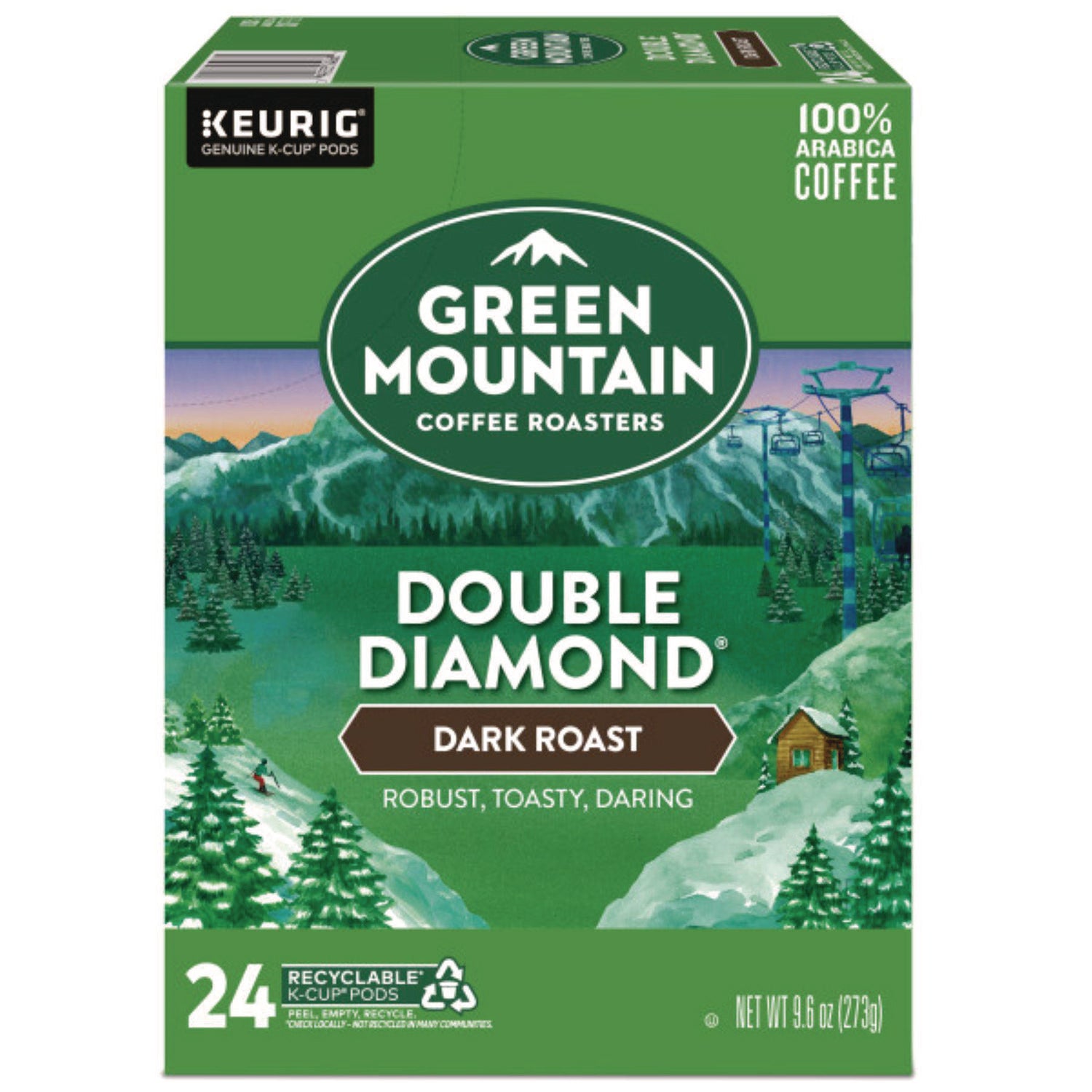 Compatible with Keurig Brewer - American - Dark - K-Cup, Pod - Double Diamond - Kosher - 24 / Box