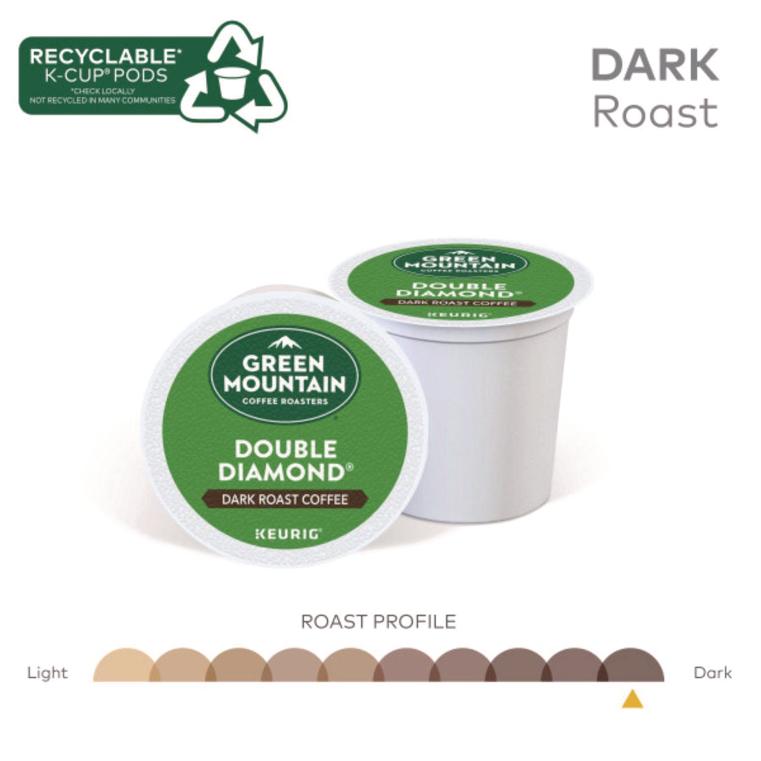 Compatible with Keurig Brewer - American - Dark - K-Cup, Pod - Double Diamond - Kosher - 24 / Box