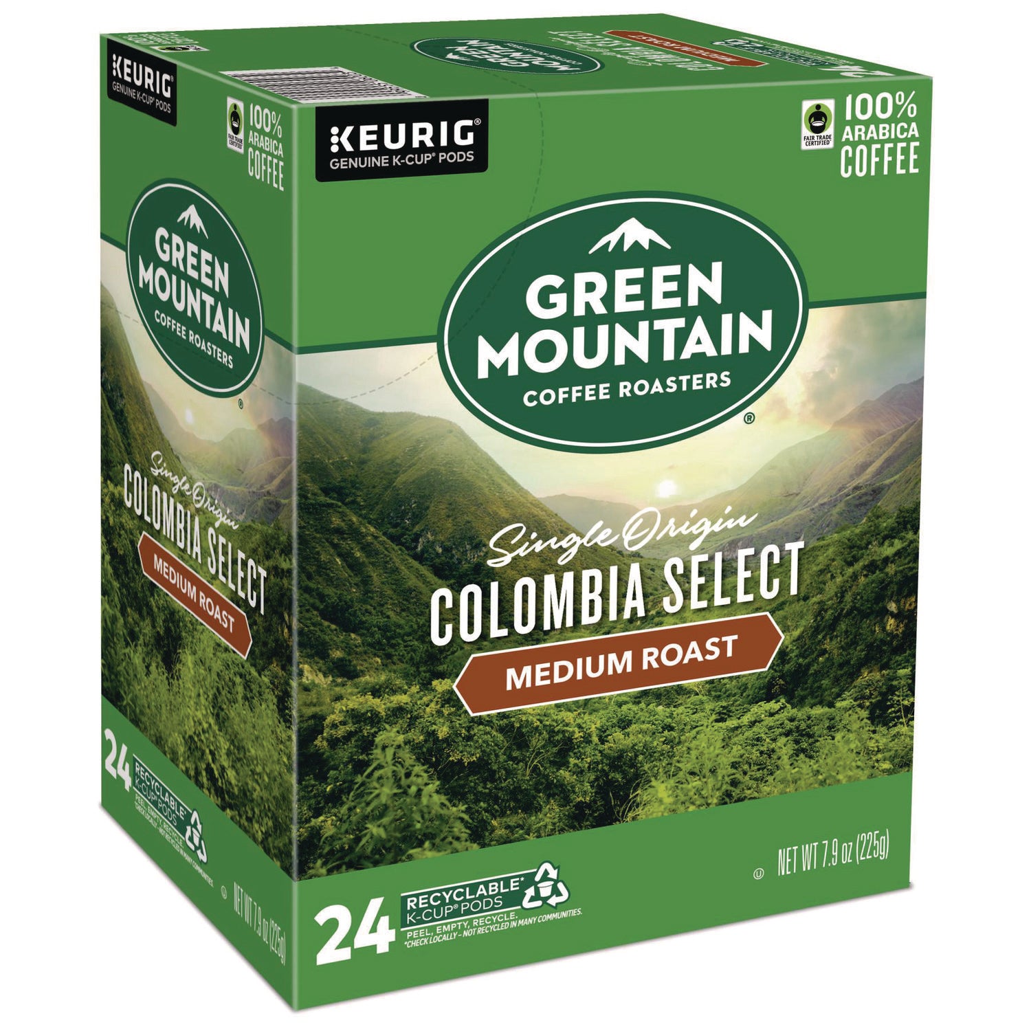 Green Mountain Coffee Roasters&reg; K-Cup Colombia Select Coffee - Compatible with Keurig Brewer - Regular - Medium - K-Cup - 24 / Box