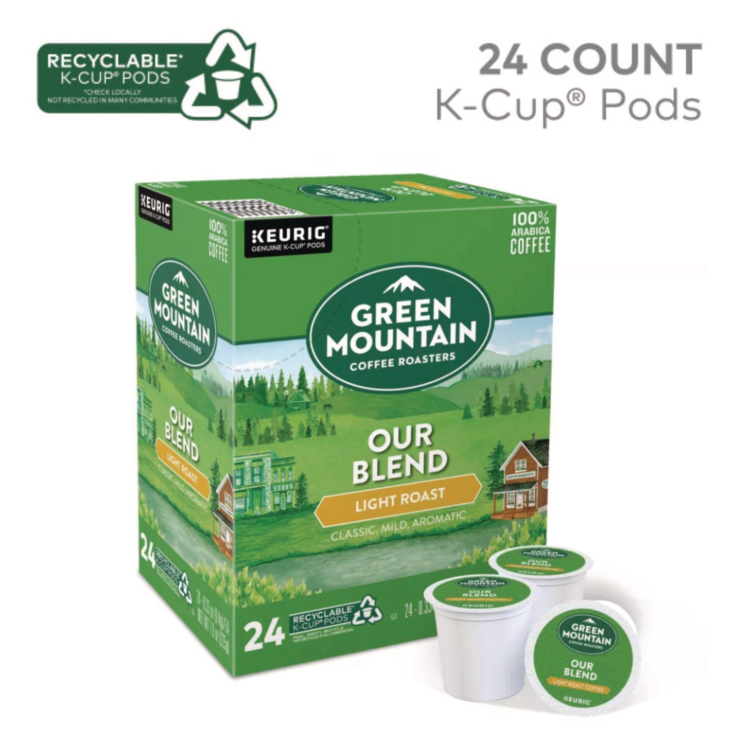 Compatible with Keurig Brewer - American - Light - K-Cup, Pod - Our Blend - Kosher - 24 / Box
