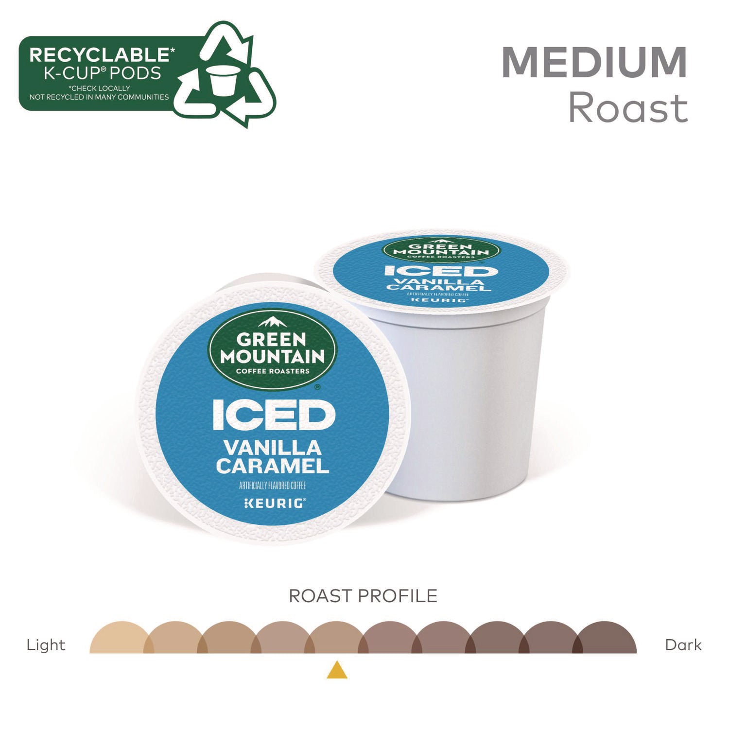 Vanilla Caramel Brew Over Ice Coffee K-Cups, 24/box