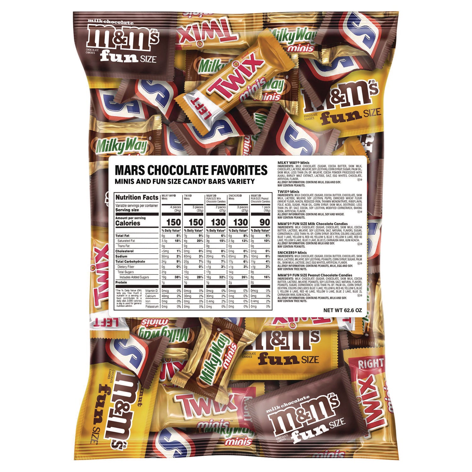 Assorted - Individually Wrapped - 3.91 lb - 1 Carton