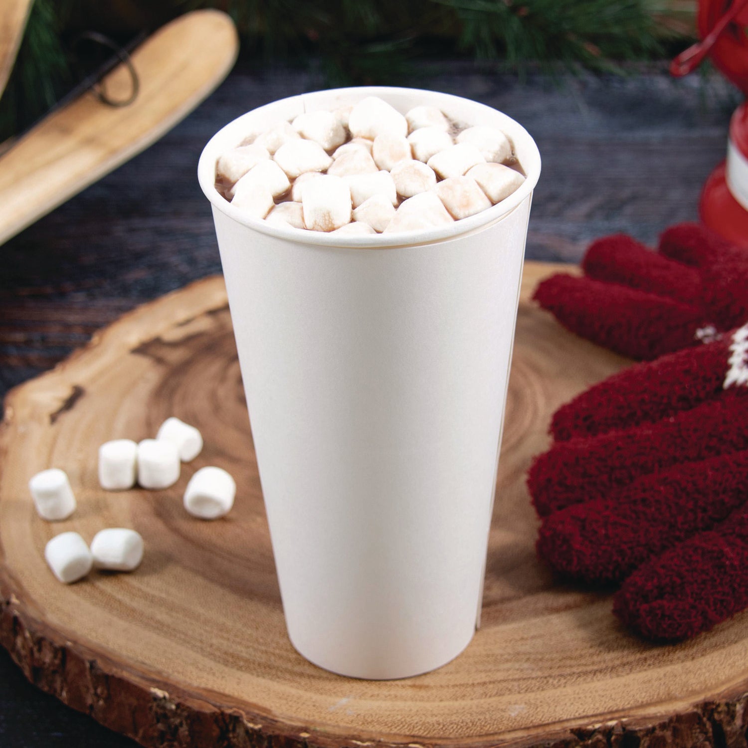Thermoguard Insulated Paper Hot Cups, 20 oz, White Sustainable Forest Design, 600/Carton