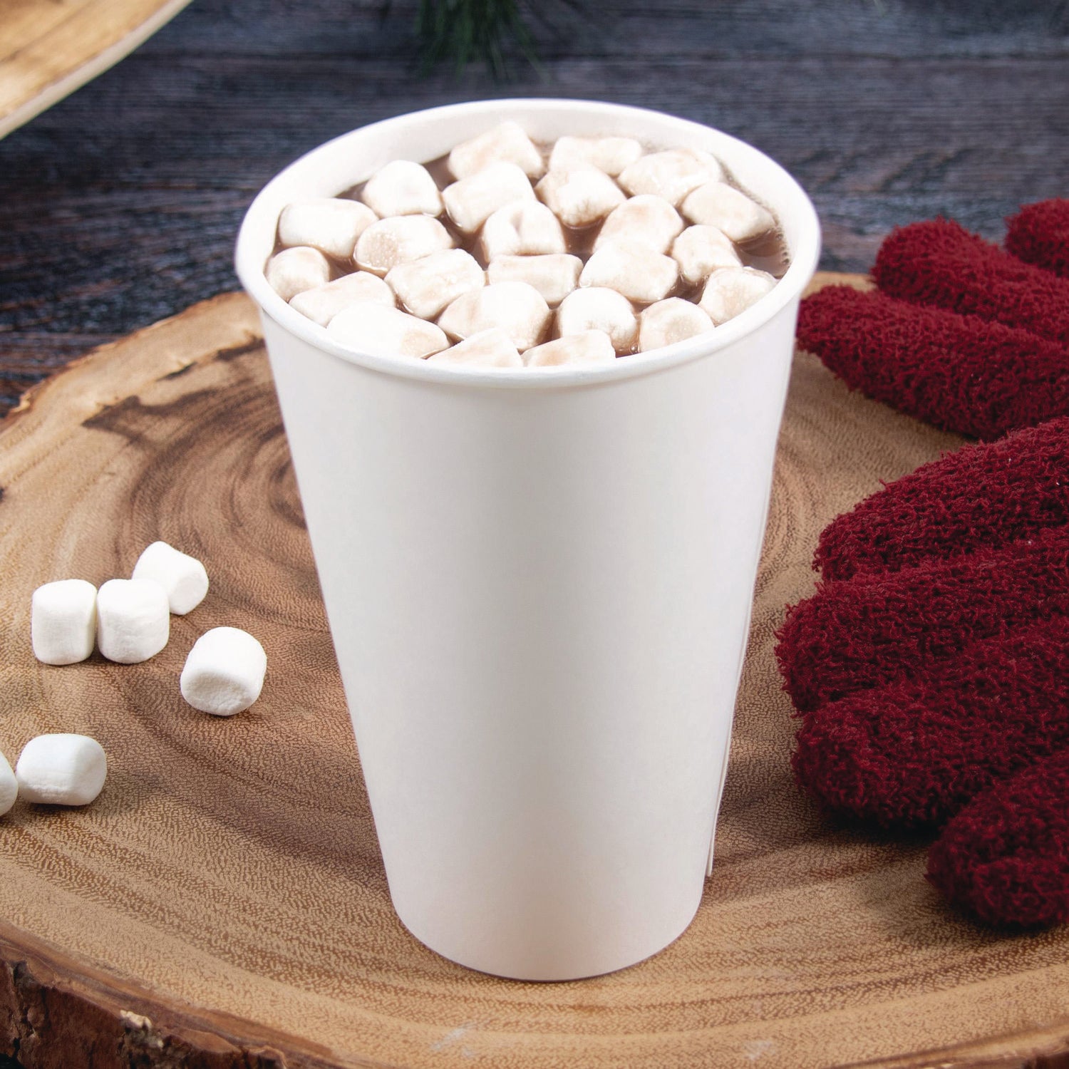 Thermoguard Insulated Paper Hot Cups, 16 oz, White Sustainable Forest Design, 30/Pack