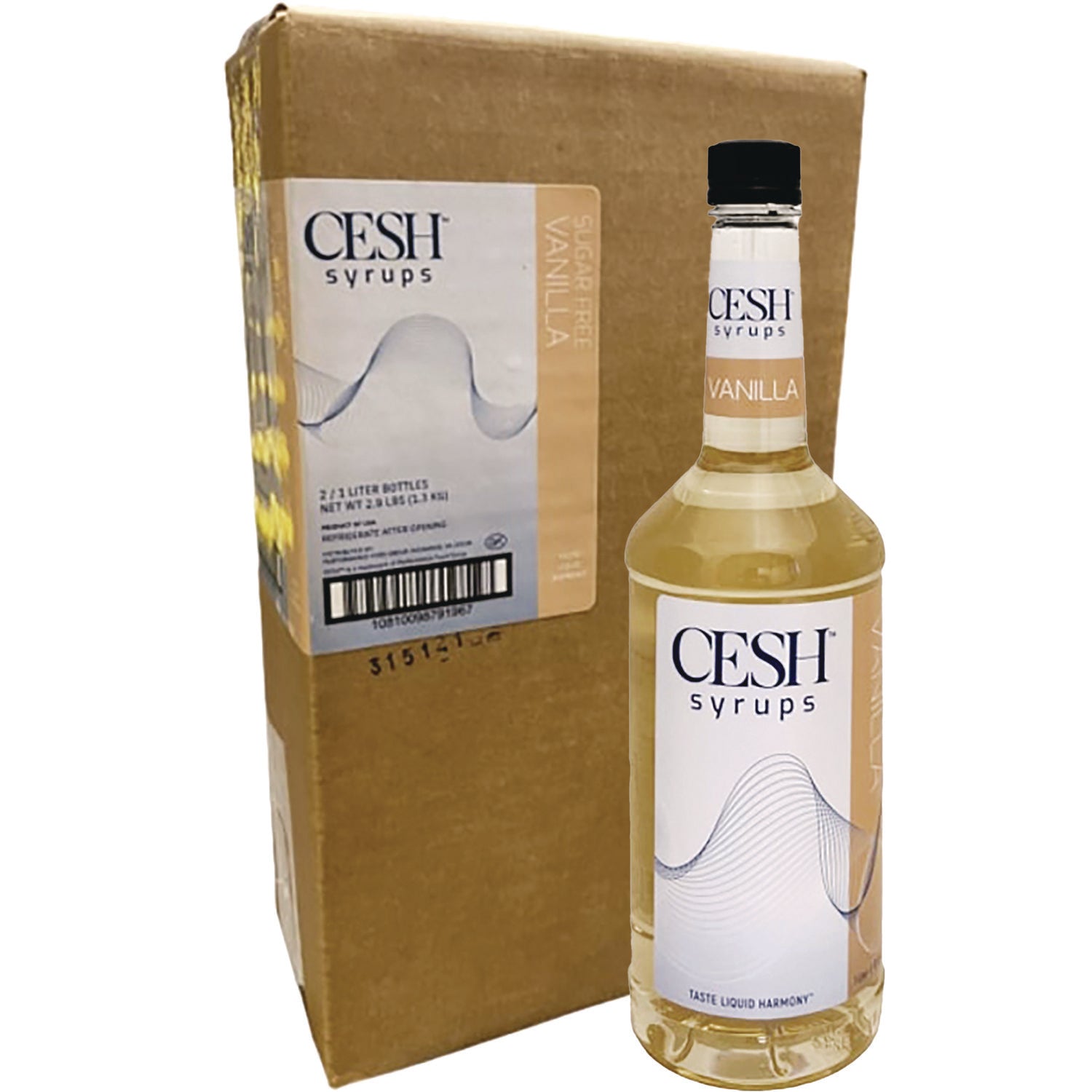 Vanilla Syrup, 33.81 oz Bottle, 2/Carton