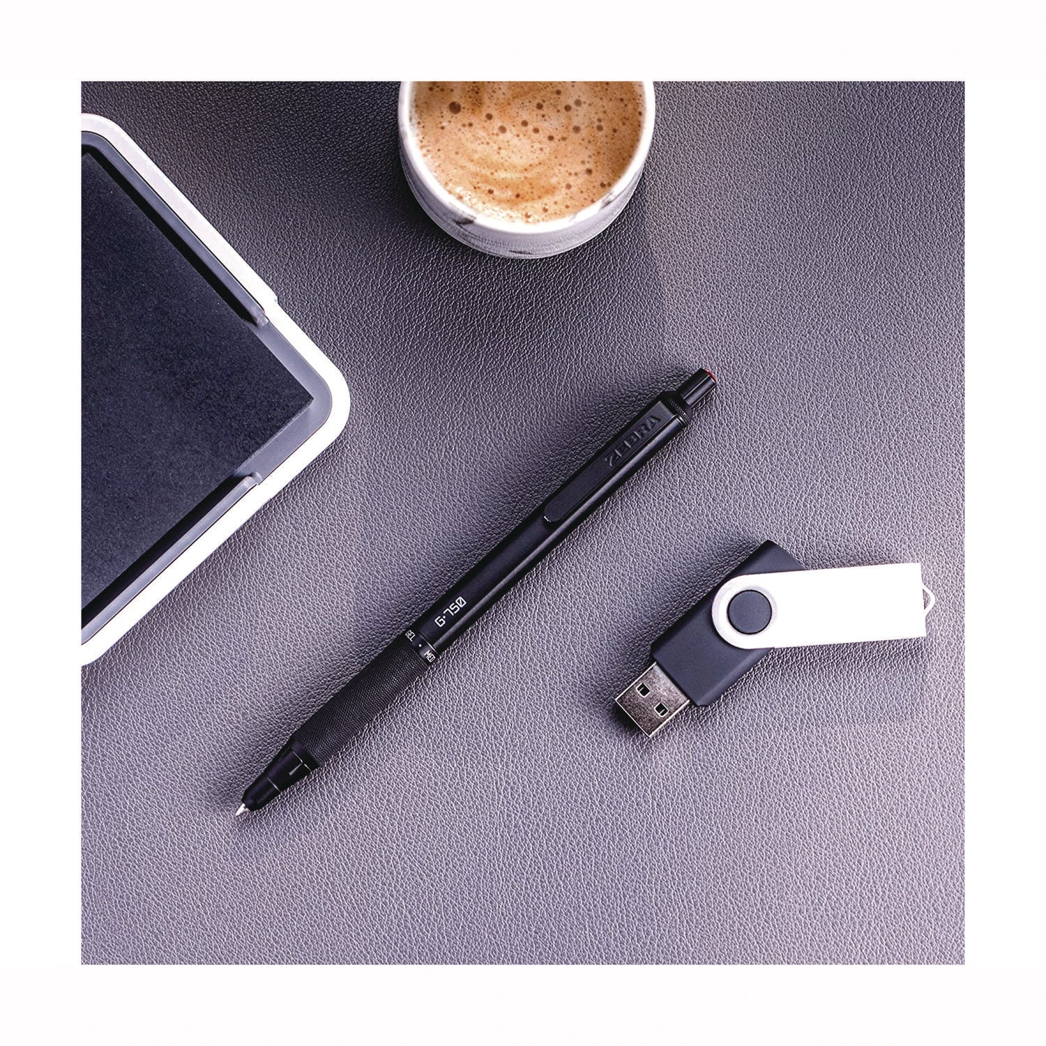 G-750 Gel Pen, Retractable, Medium 0.7 mm, Black; Blue Ink, Black Barrel, 2/Pack