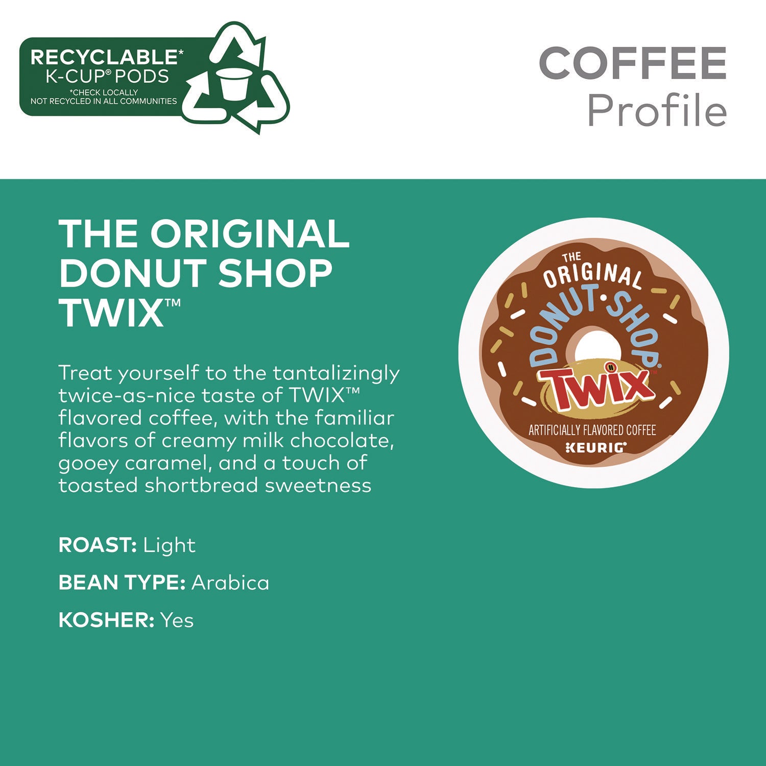 Twix Flavored Coffee K-Cups, 24/Box