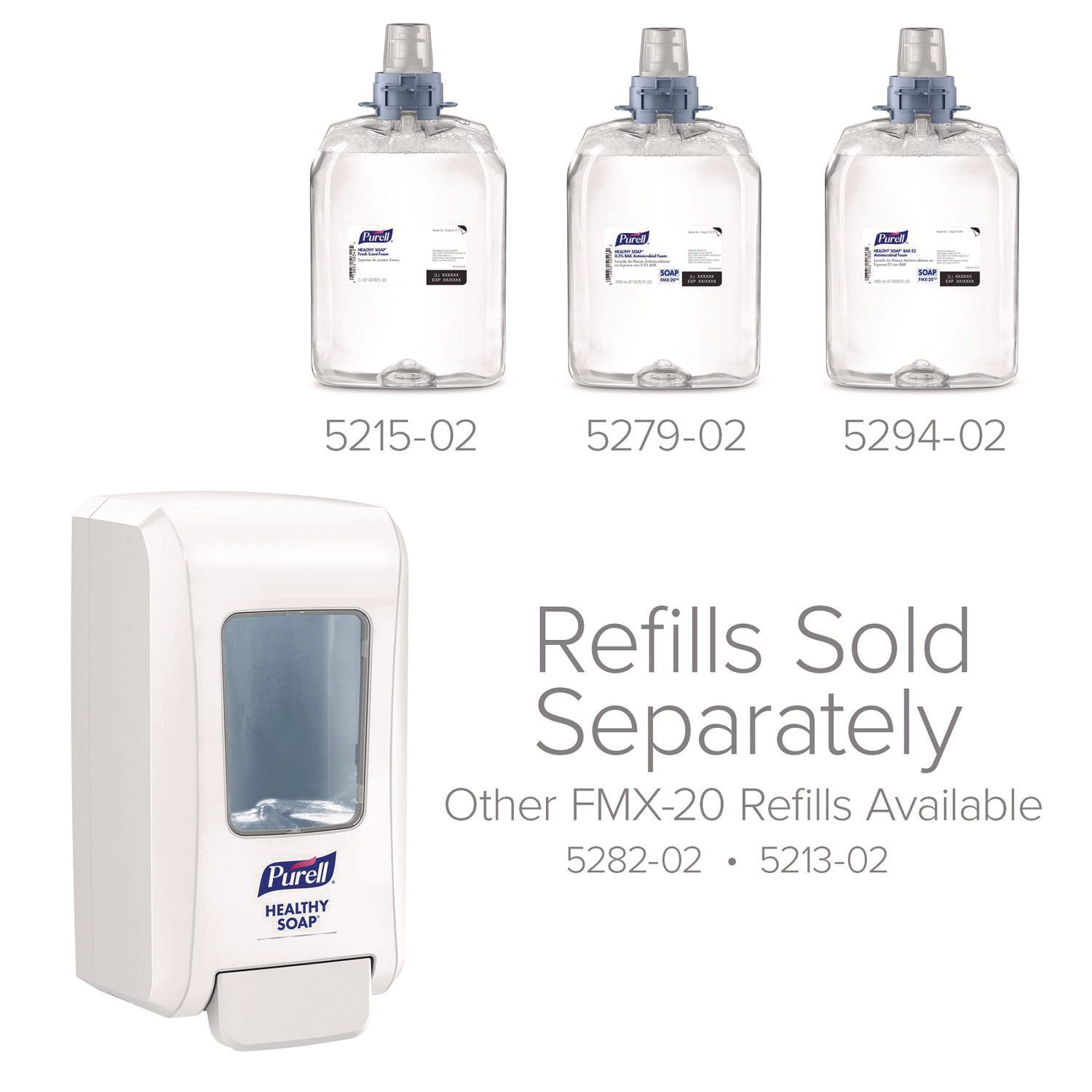 PURELL&reg; FMX-20 Foam Soap Dispenser - Manual - 2.11 quart Capacity - Site Window, Locking Mechanism, Durable, Wall Mountable, Rugged - White - 6 / Carton