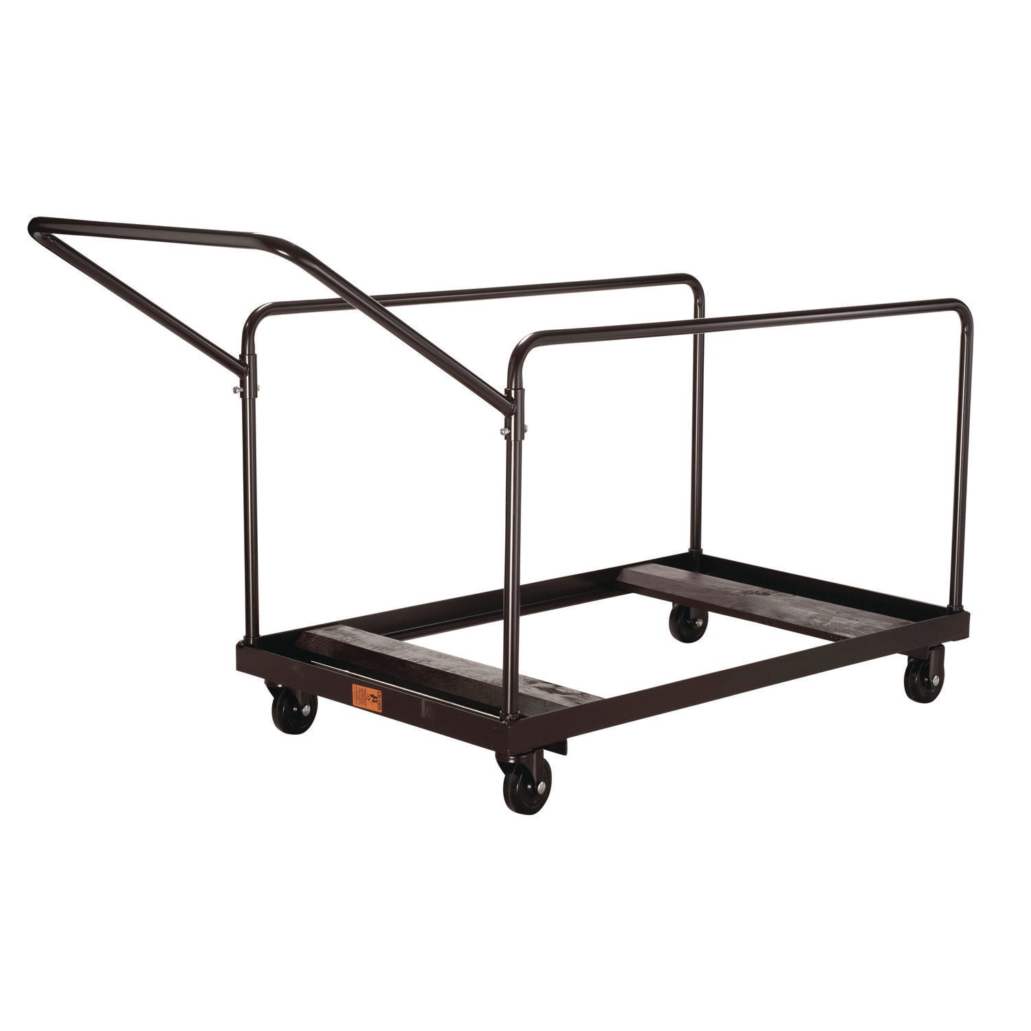 NPS® Folding Table Dolly for Vertical Storage, 48" & 60" Round Tables, Frame Color: Brown