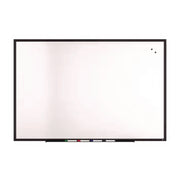 Magnetic Porcelain Dry Erase Board, 72" x 48", White Surface, Black Aluminum Frame