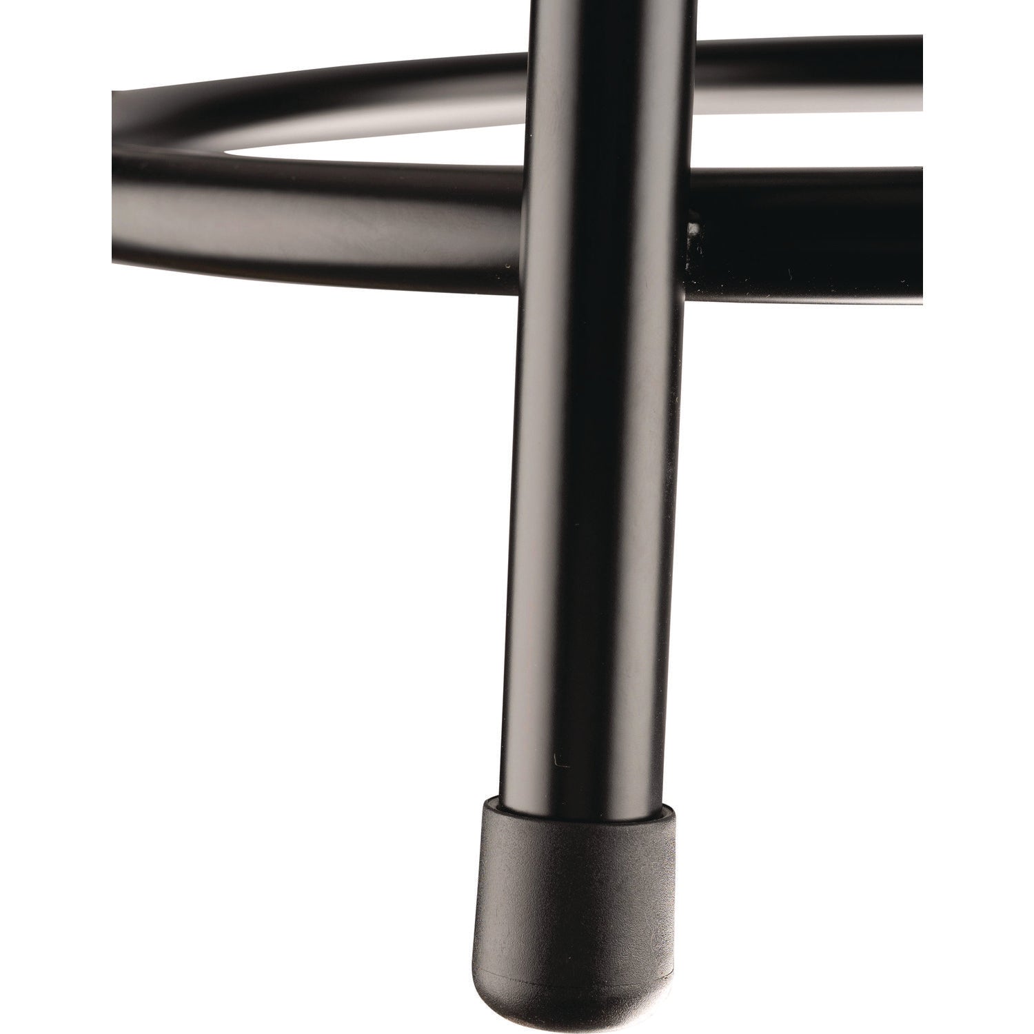 NPS® 24" Heavy Duty Vinyl Padded Steel Stool, Surface Color: Black, Frame Color: Black