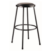 NPS® 30" Heavy Duty Vinyl Padded Steel Stool, Surface Color: Black, Frame Color: Black