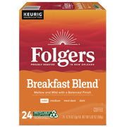 Breakfast Blend Coffee K-Cups, 24/Box