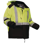 GloWear Class 3 Hi-Vis Winter Jacket with AmpliFIRE Heat Reflective Lining, Large, Lime