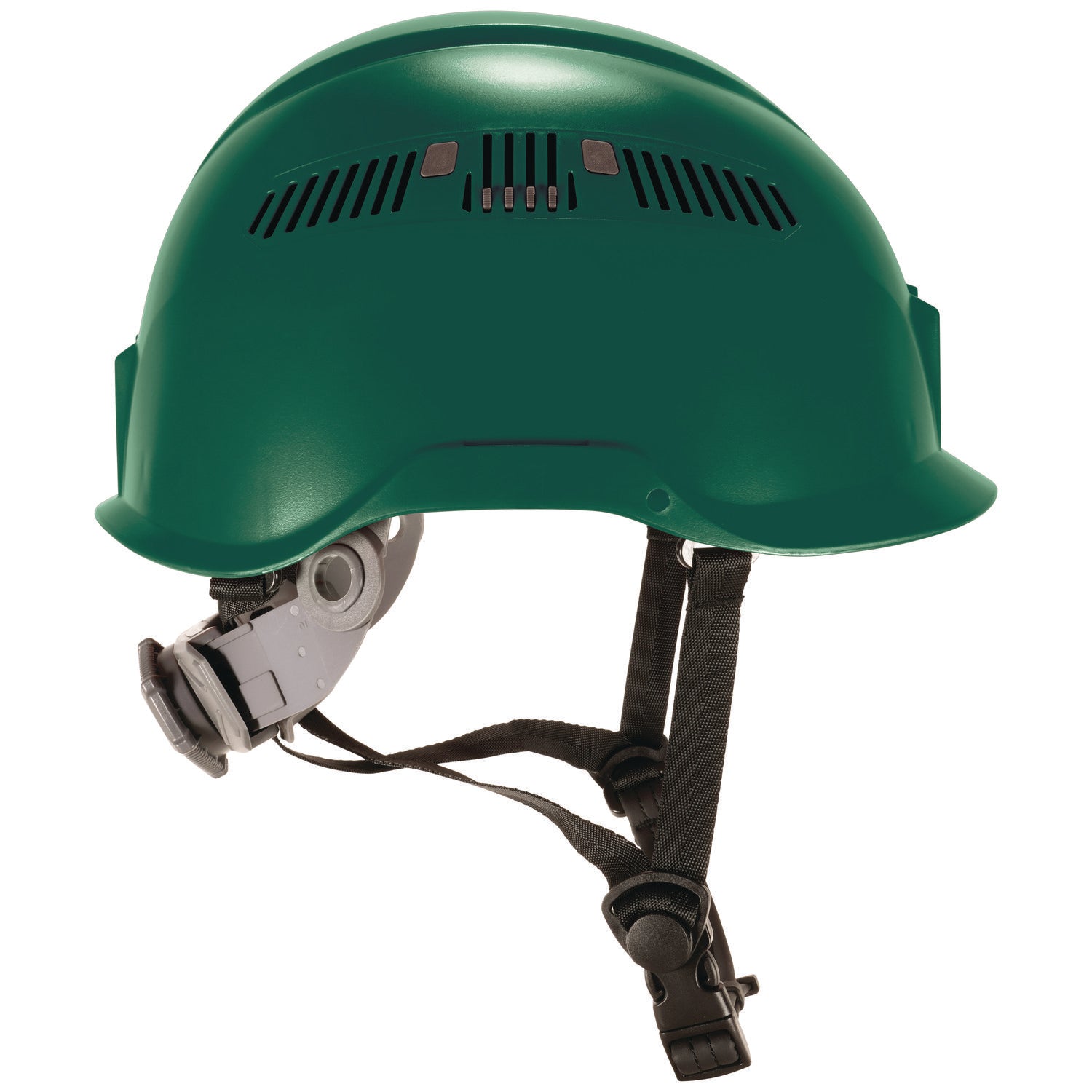 Skullerz 8977 Class C Safety Helmet with Adjustable Venting, 6-Point Ratchet Suspension, Green