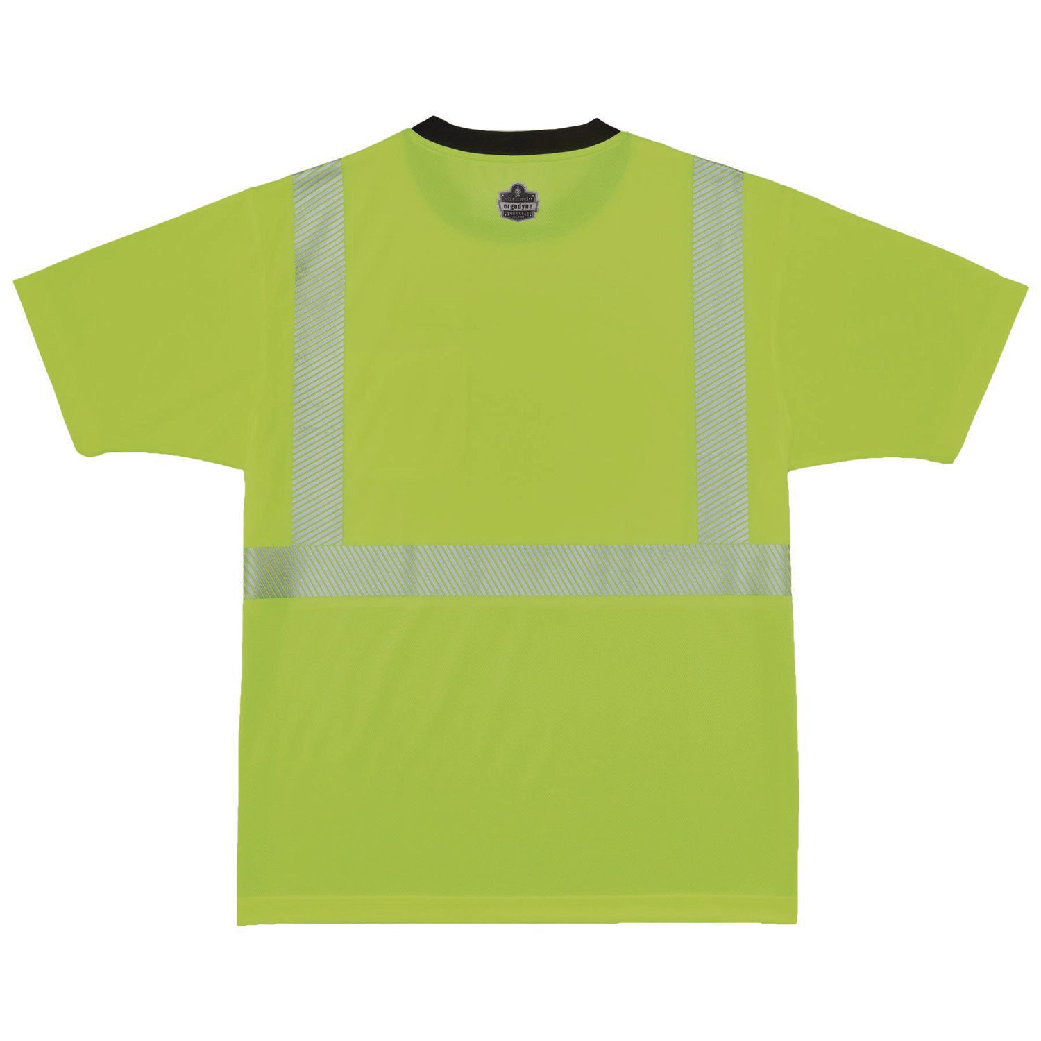 GloWear 8280BK Class 2 Performance T-Shirt with Black Bottom, 2X-Large Long, Lime