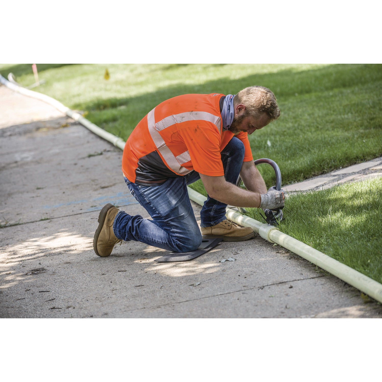 GloWear 8280BK Class 2 Performance T-Shirt with Black Bottom, 3X-Large Long, Orange