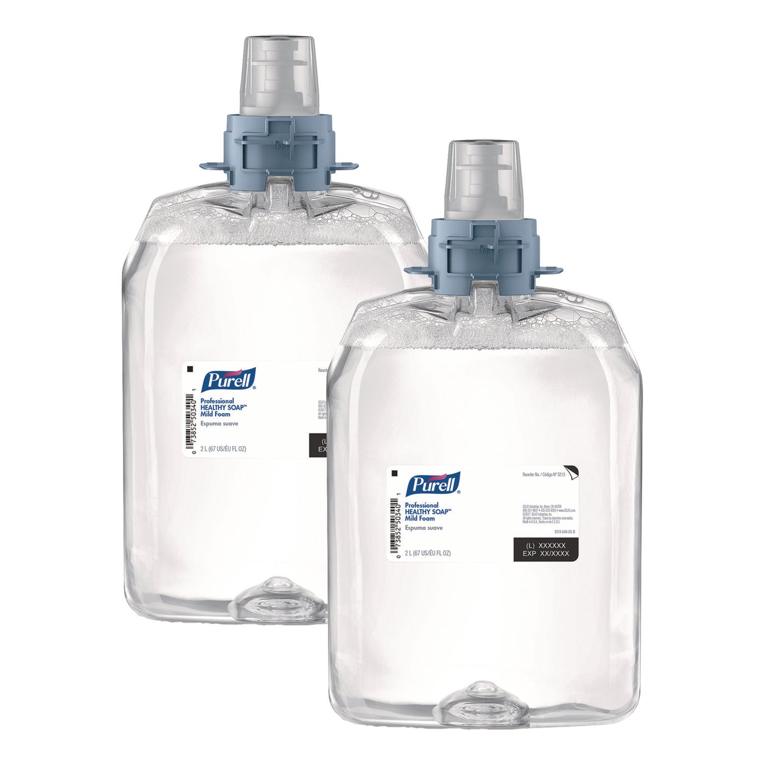 Fragrance-free Scent - 2.11 quart - Dirt Remover, Kill Germs - Hand, Skin - Moisturizing - Clear - Dye-free, Bio-based - 2 / Carton