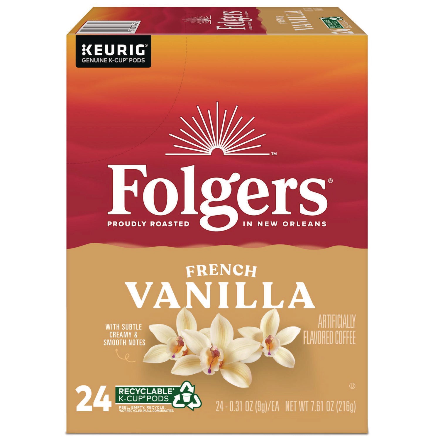 French Vanilla Coffee K-Cups, 24/Box