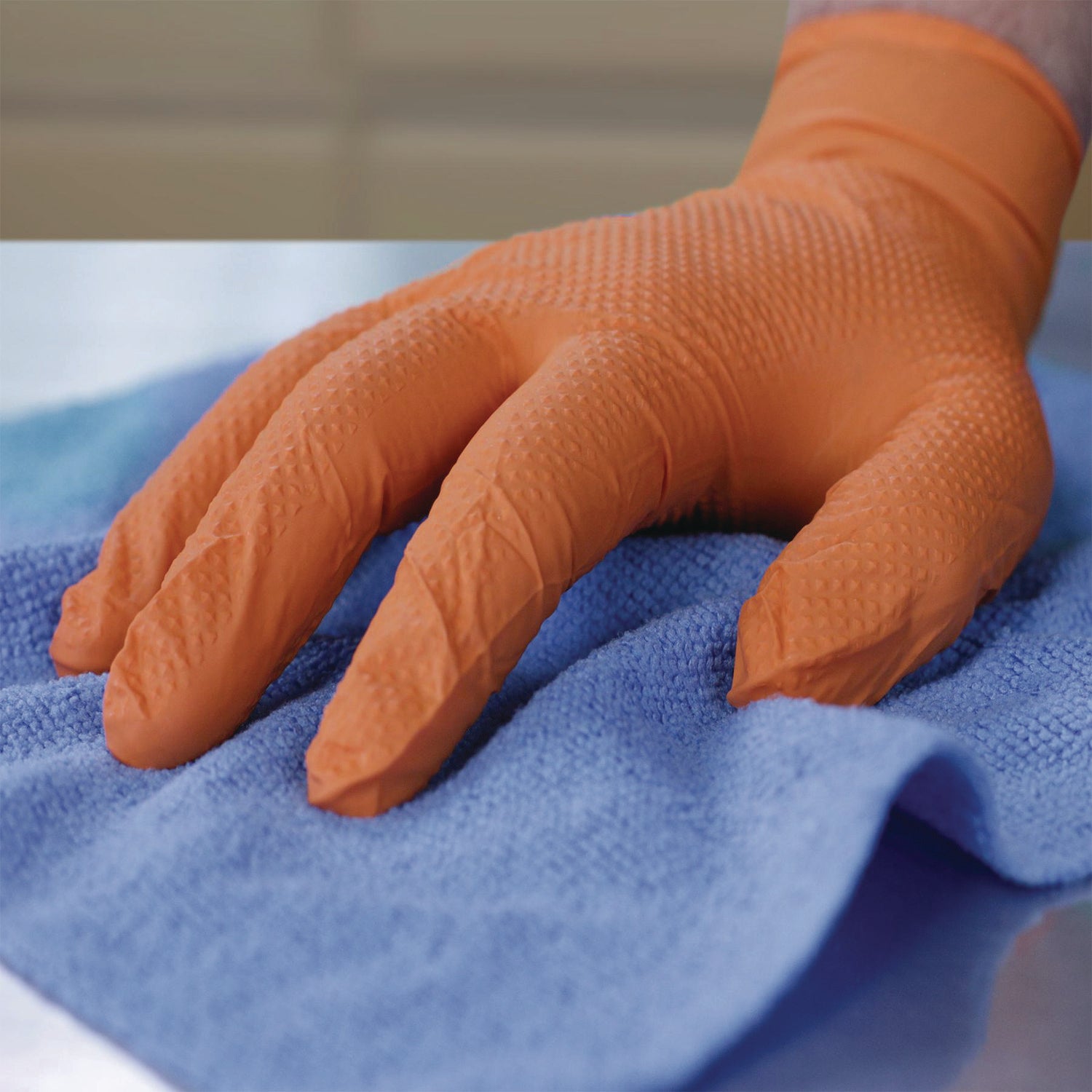 DT Nitrile Disposable Gloves, Orange, Large, 1,000/Carton