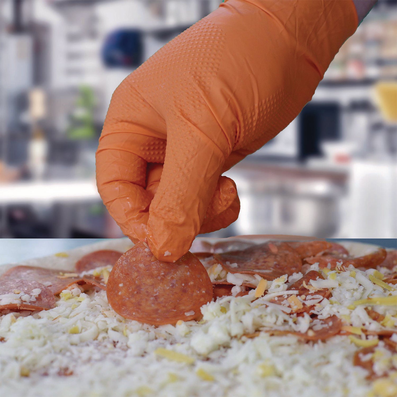 DT Nitrile Disposable Gloves, Orange, Large, 1,000/Carton