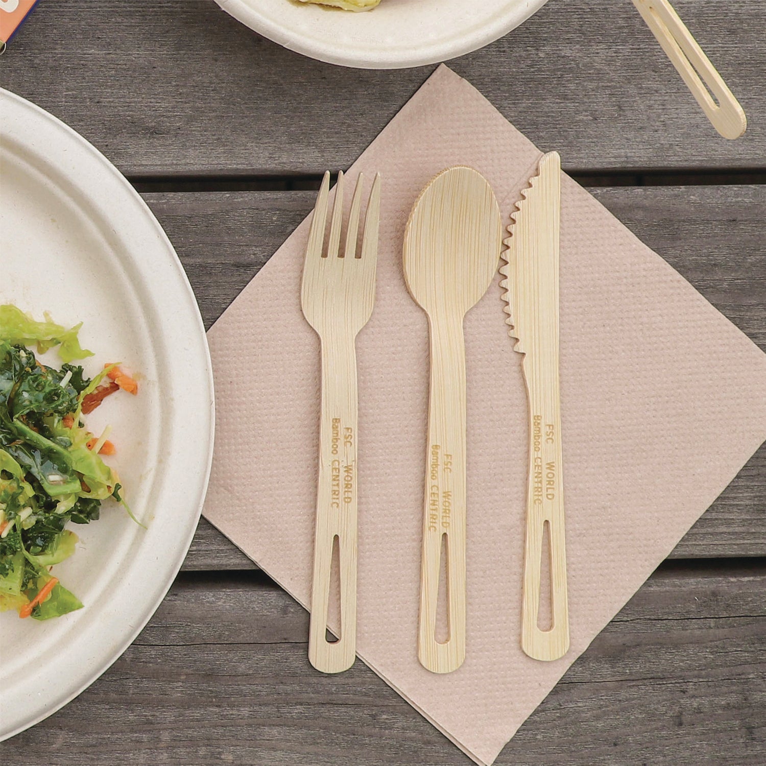 Bamboo Cutlery, Spoon, Paper, Natural, 750/Carton