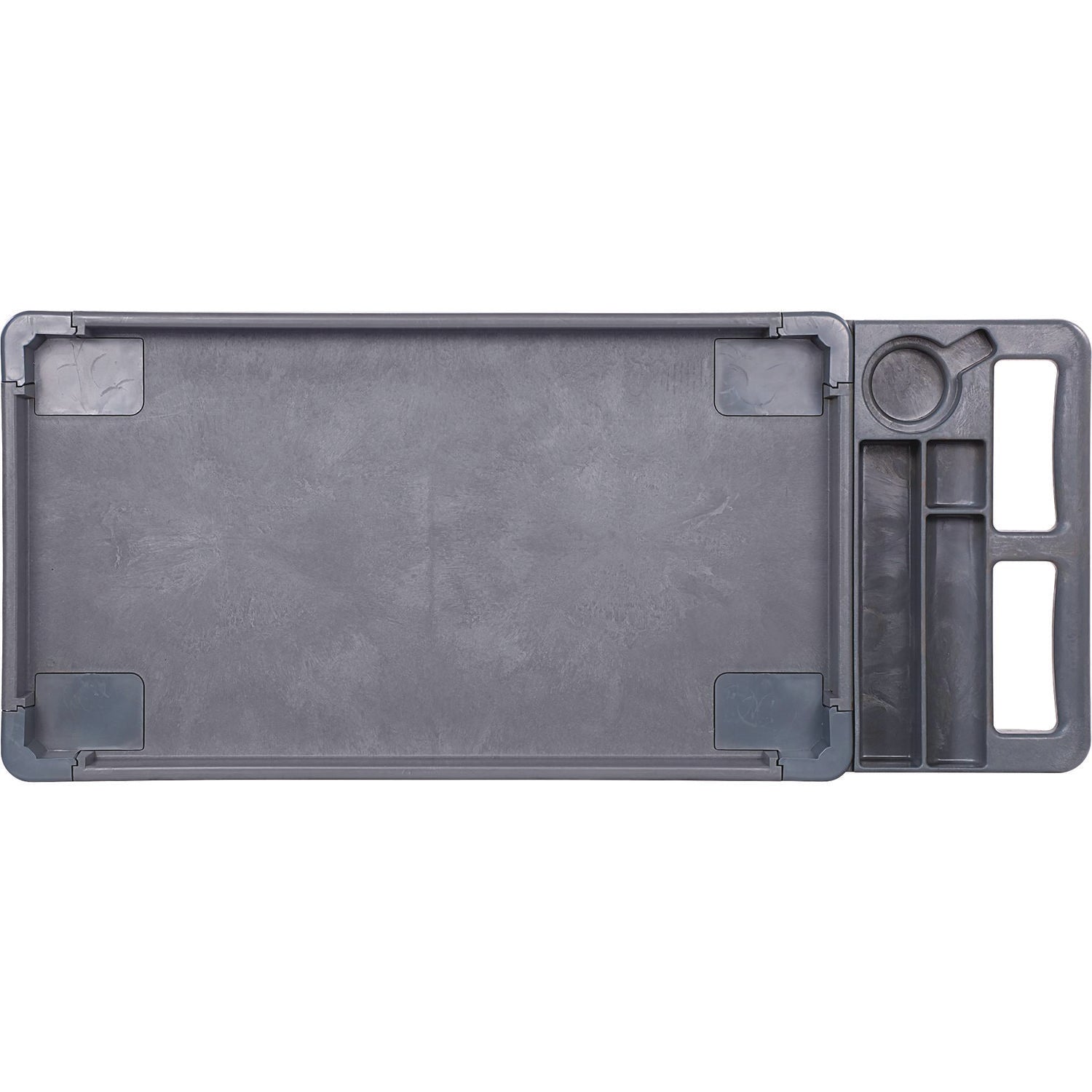 Two-Shelf Utility Cart, Plastic, 2 Shelves, 500 lb Capacity, 17.25" x 40" x 33.5", Gray