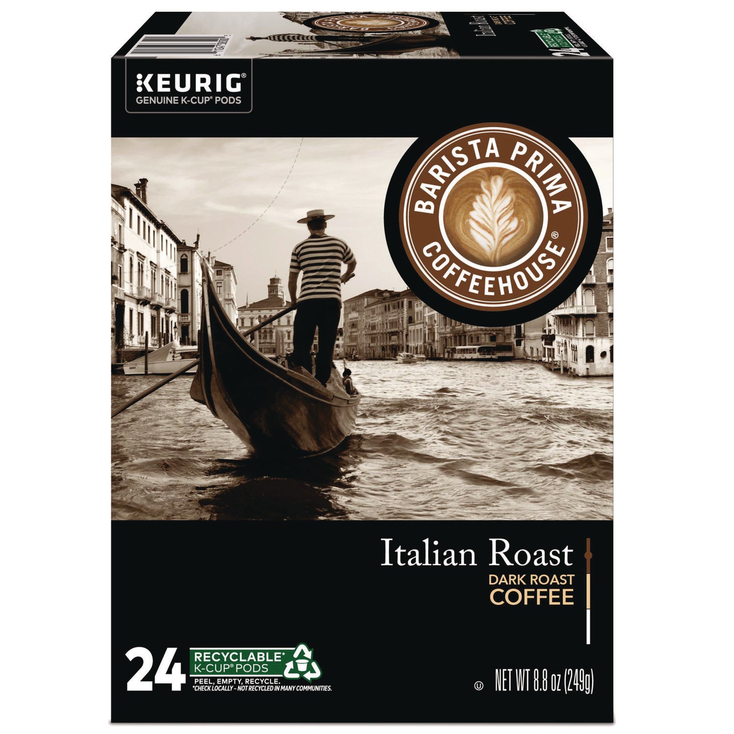 Barista Prima Coffeehouse&reg; K-Cup Italian Roast Coffee - Compatible with Keurig Brewer - French/Dark - K-Cup - 24 / Box