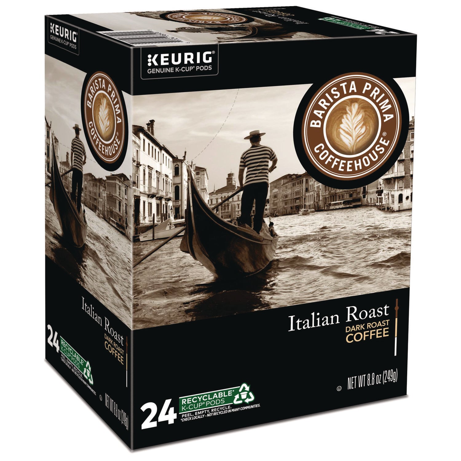 Barista Prima Coffeehouse&reg; K-Cup Italian Roast Coffee - Compatible with Keurig Brewer - French/Dark - K-Cup - 24 / Box