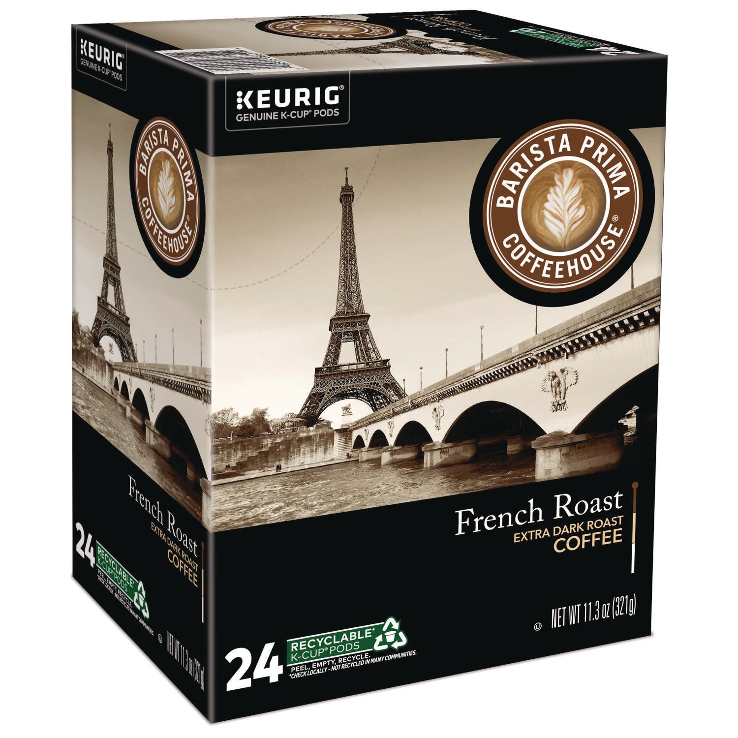 Compatible with Keurig Brewer - Regular - French - K-Cup, Pod - Barista, Arabica - Kosher - 24 / Box