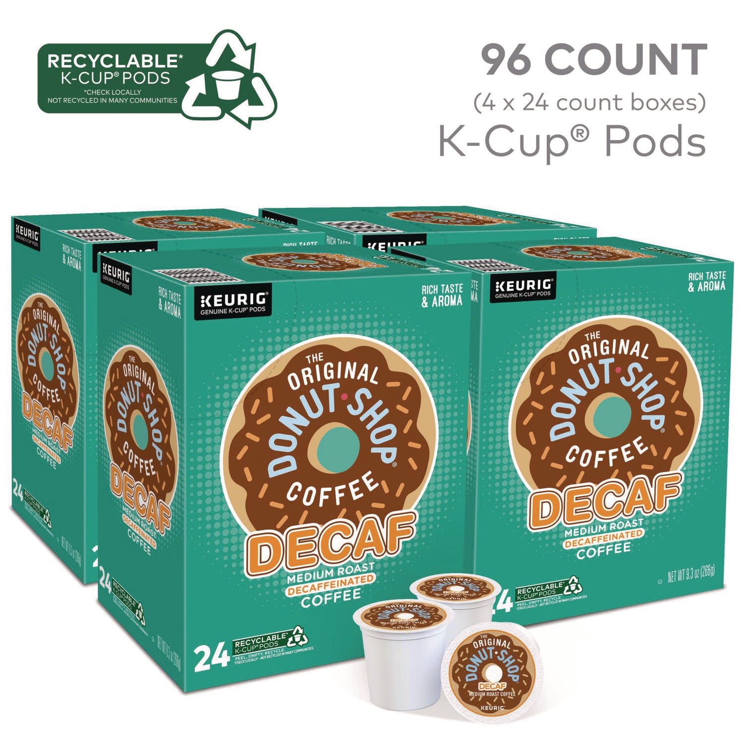 Decaf Coffee K-Cup Pods, 96/carton