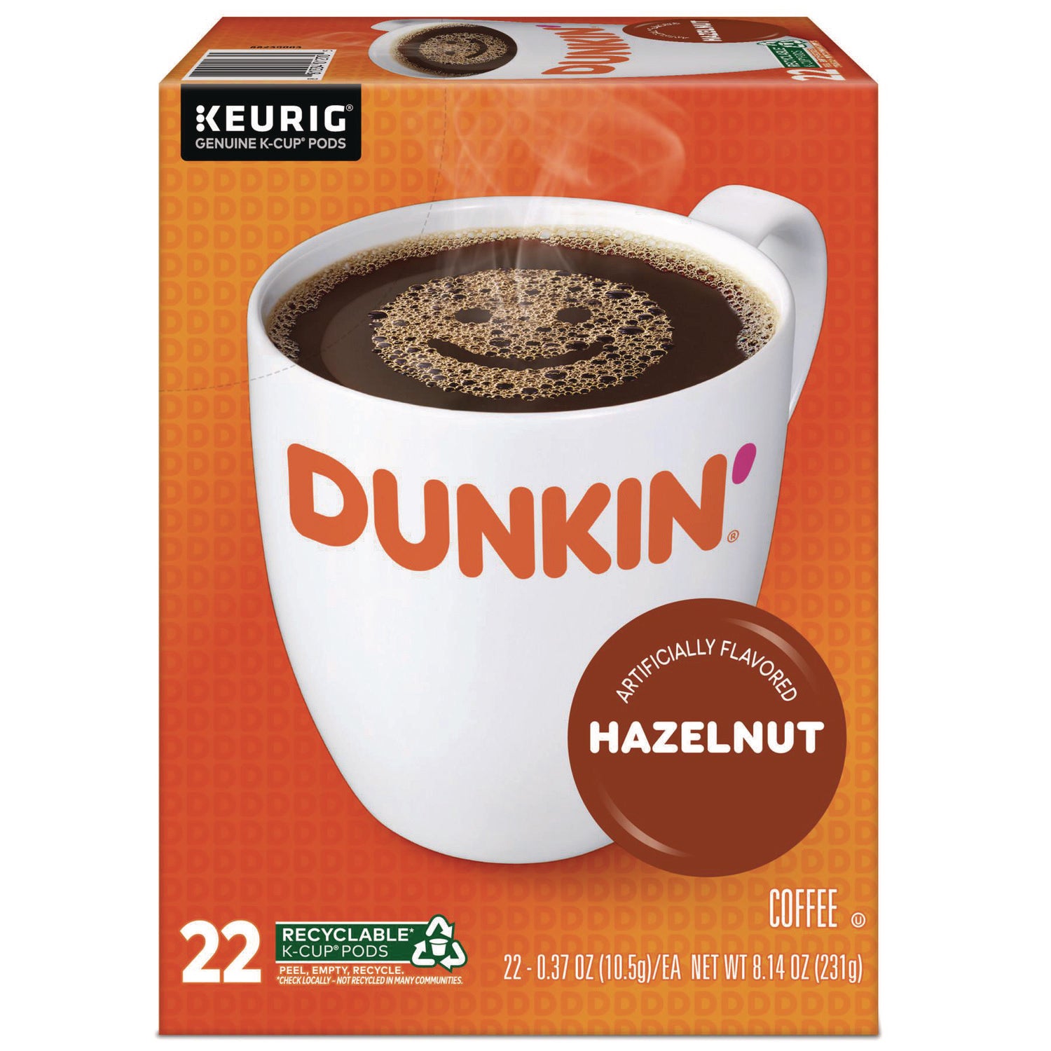 Compatible with Keurig Brewer - Medium - K-Cup - Hazelnut - 22 / Box
