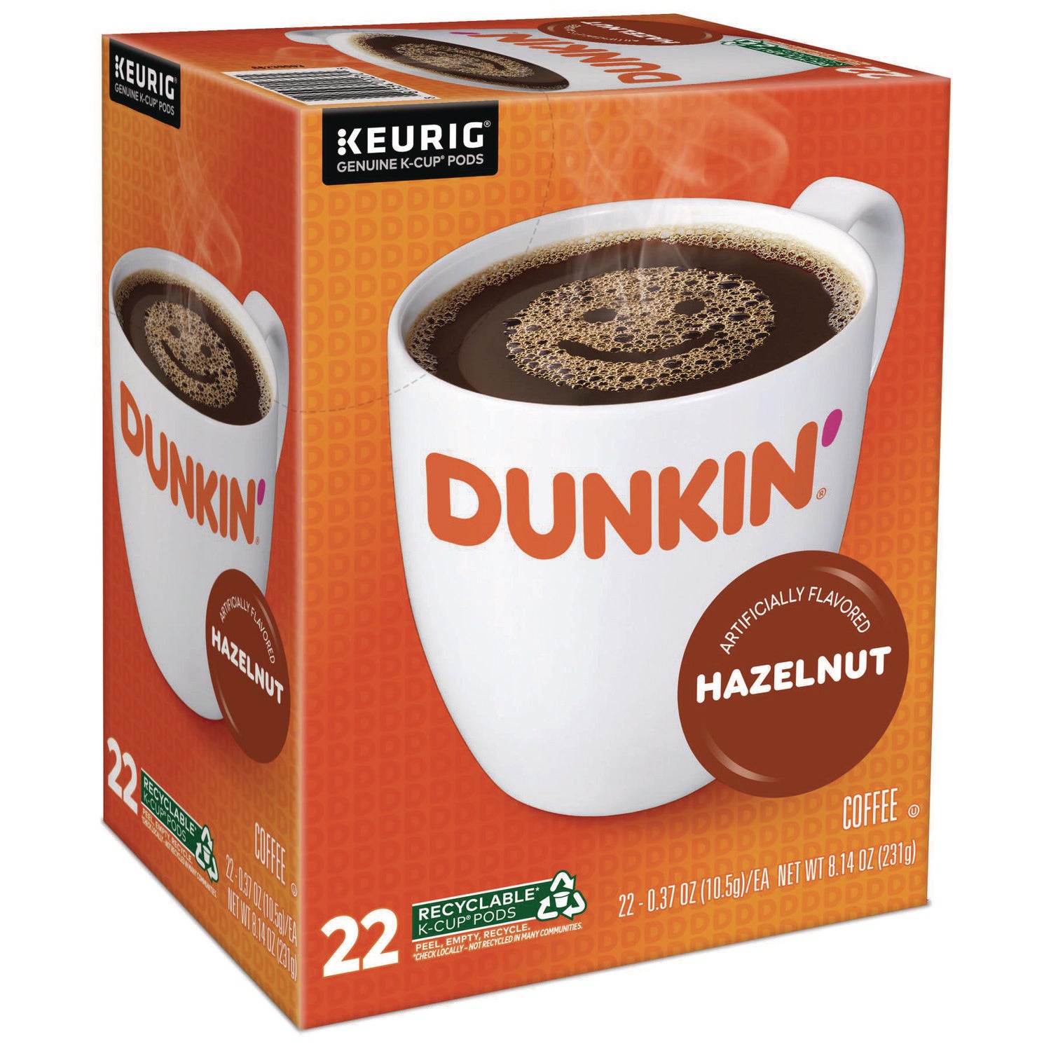 Compatible with Keurig Brewer - Medium - K-Cup - Hazelnut - 22 / Box
