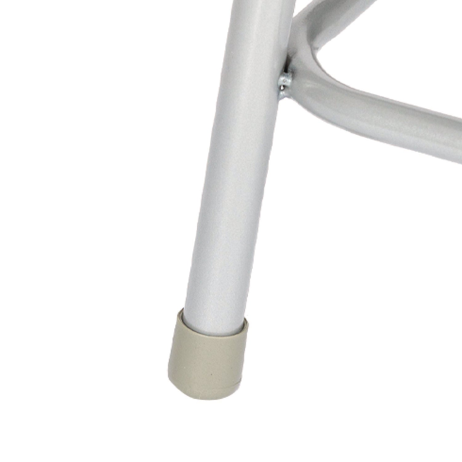 NPS® 24" Heavy Duty Square Seat Steel Stool, Surface Color: Masonite Wood, Frame Color: Grey