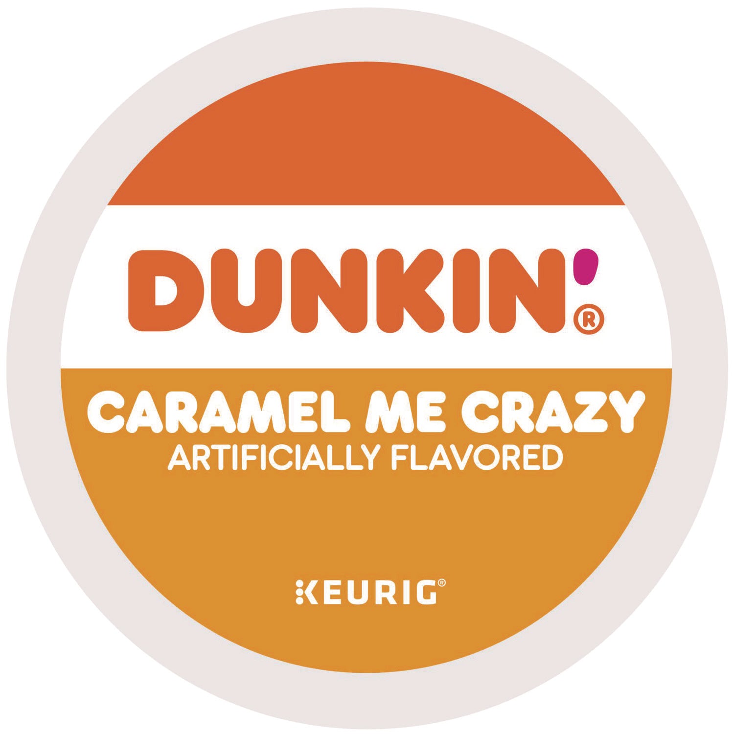 Dunkin' Caramel Me Crazy Coffee, Medium Roast, 22 K-Cup Pods, Kosher, Compatible with Keurig Brewers