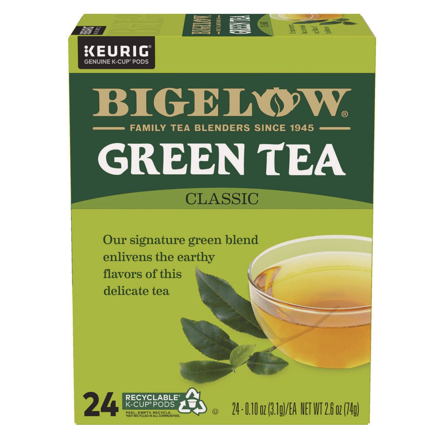 Green Tea K-Cup Pack, 24/box