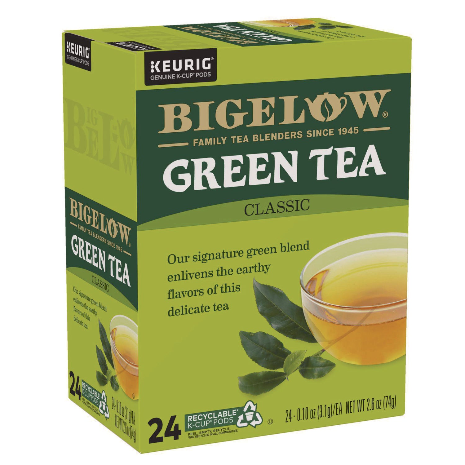 Green Tea K-Cup Pack, 24/box