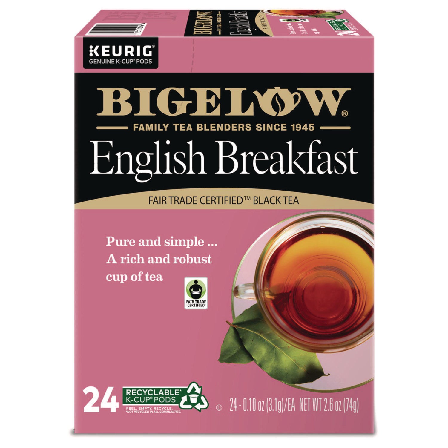 English Breakfast Tea K-Cups Pack, 24/box