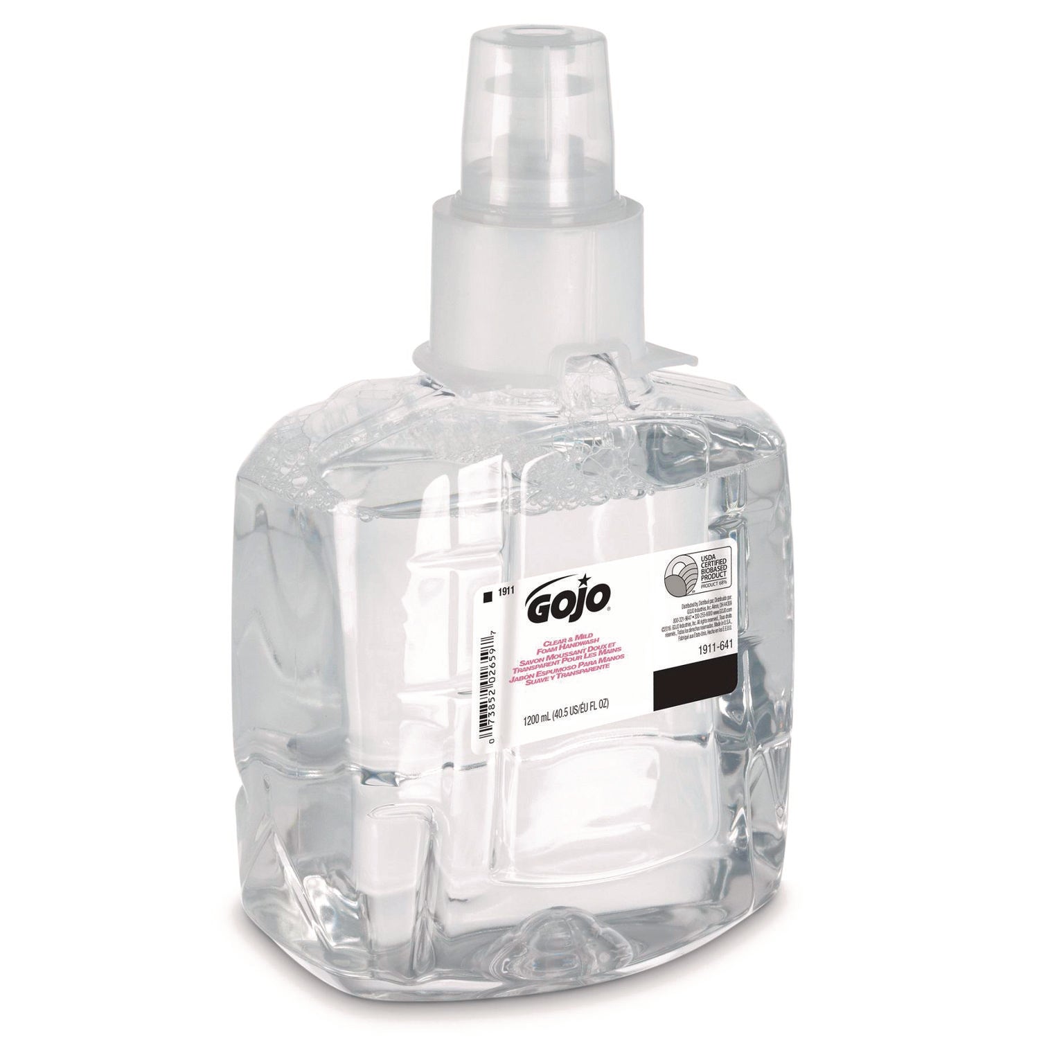 Clear and Mild Foam Handwash Refill, For LTX-12 Dispenser, Fragrance-Free, 1,200 mL