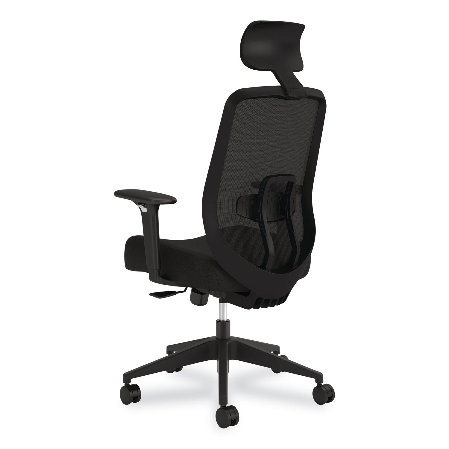 HON Altern Task Chair, Fabric and Foam Seat, Mesh Mid Back, Black Frame, Adjustable Armrests, Lumbar Support, Tilt Mechanism, 1 Each