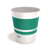Insulated Paper Cup, 10 oz, White/Teal, 40/Pack