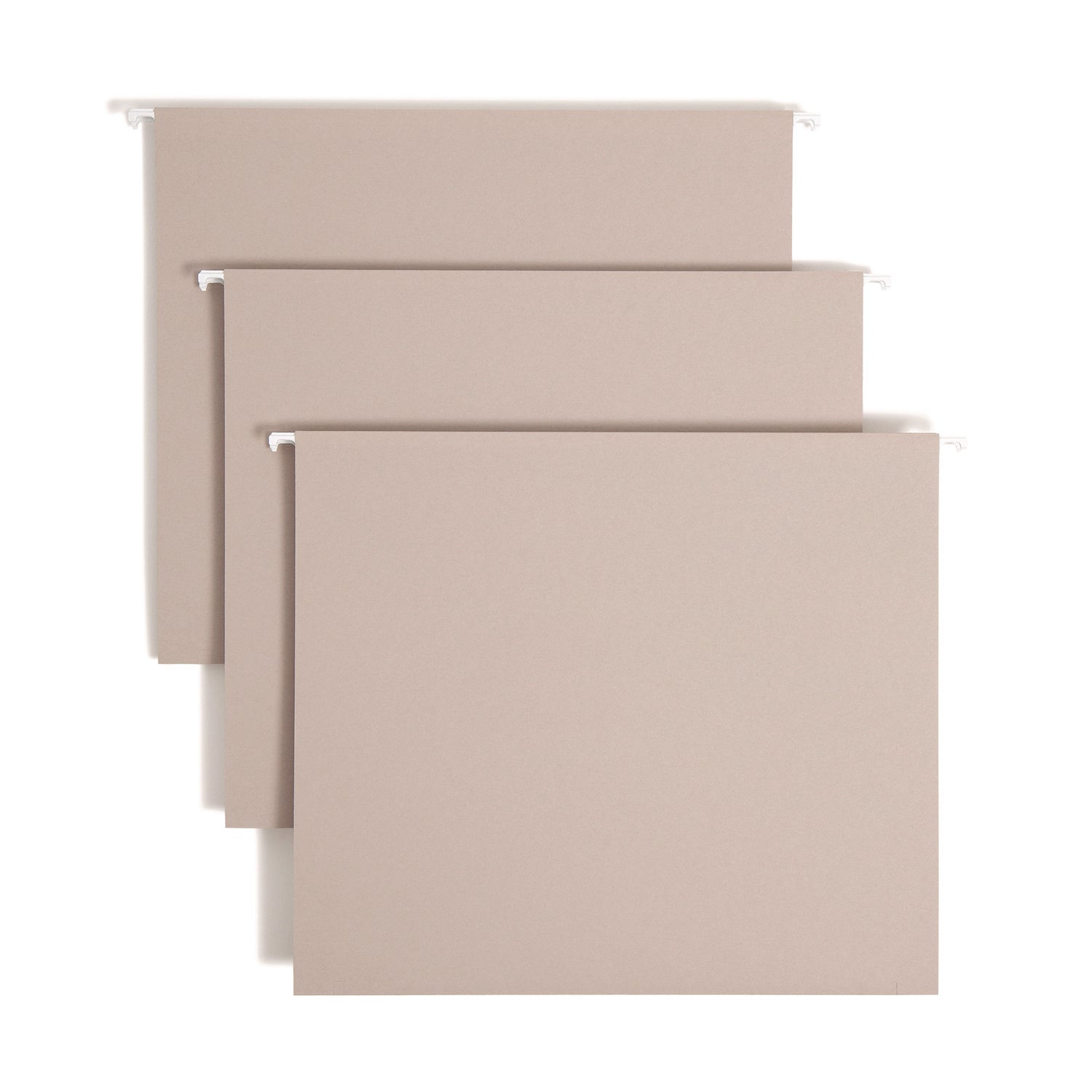 Smead TUFF 1/3 Tab Cut Letter Recycled Hanging Folder - 8 1/2" x 11" - 2" Expansion - Top Tab Location - 14 pt. - Steel Gray - Tear Resistant - 10% Recycled - 18 / Box