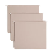 Smead TUFF 1/3 Tab Cut Letter Recycled Hanging Folder - 8 1/2" x 11" - 2" Expansion - Top Tab Location - 14 pt. - Steel Gray - Tear Resistant - 10% Recycled - 18 / Box