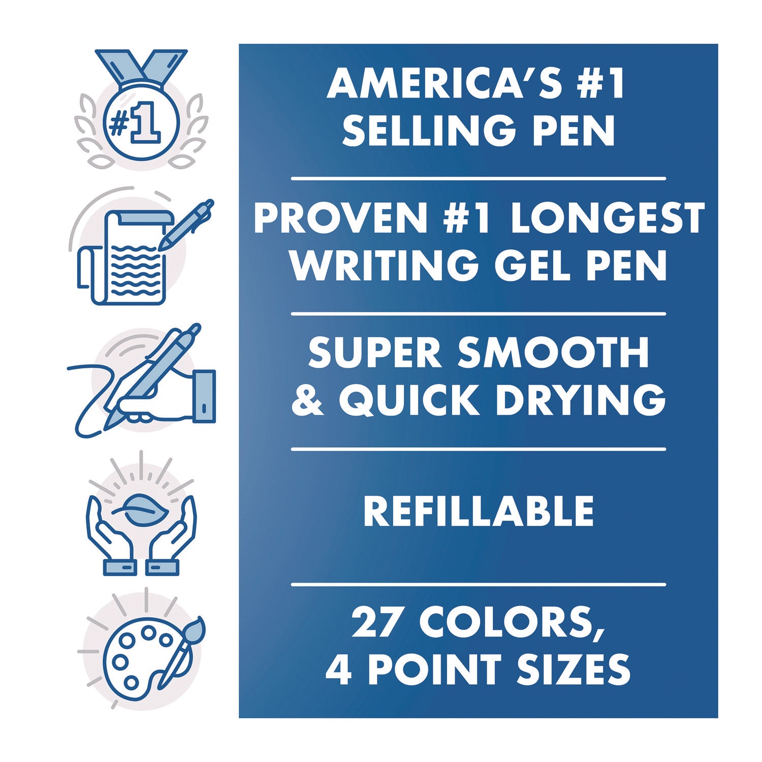 G2 Premium Gel Ink Retractable Pens - 0.5 mm, Extra Fine Pen Point - Refillable - Retractable - Black Ink - Gel-based - 4 / Pack