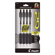 G2 Premium Gel Ink Retractable Pens - 0.5 mm, Extra Fine Pen Point - Refillable - Retractable - Black Ink - Gel-based - 4 / Pack