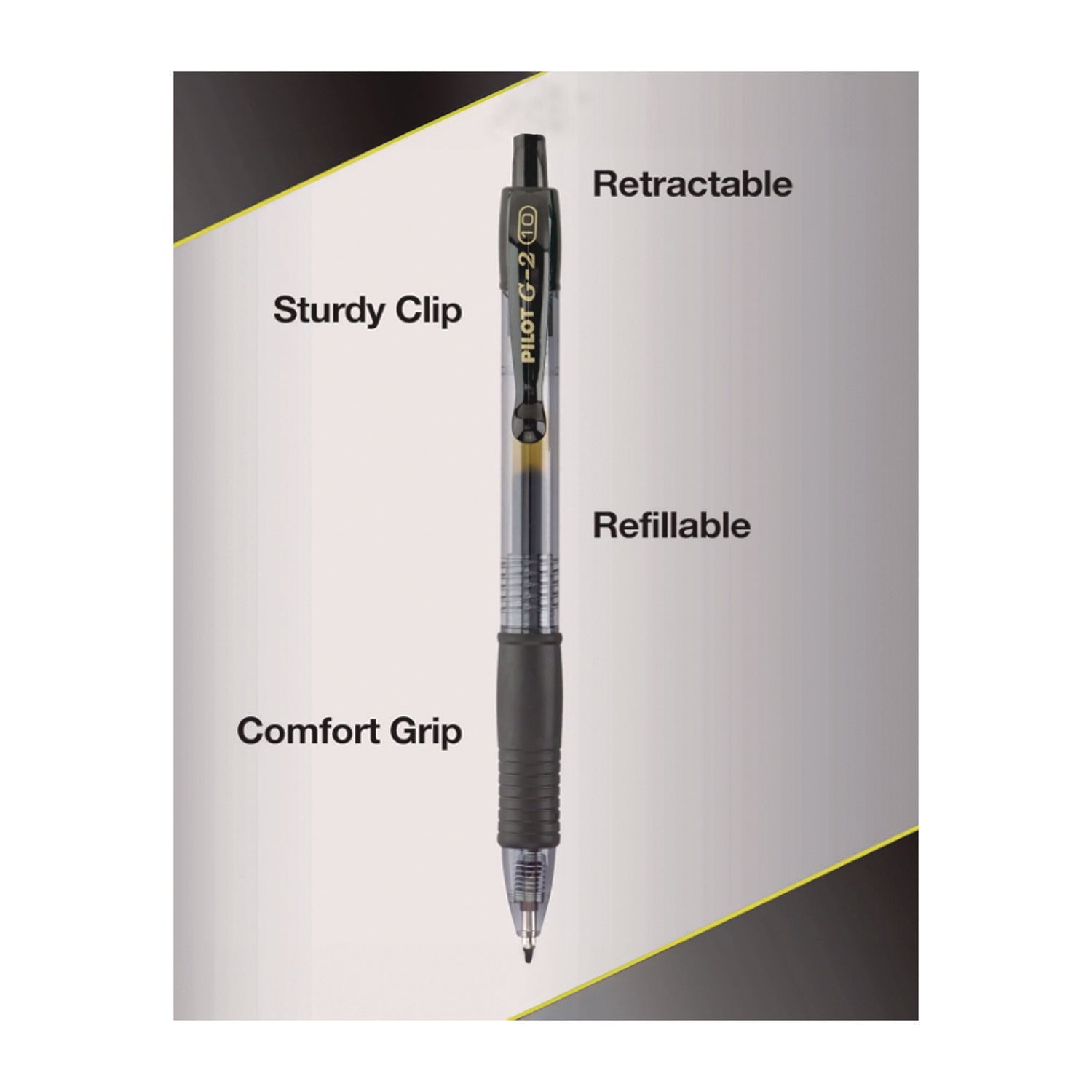 G2 Premium Gel Ink Retractable Pens - 0.5 mm, Extra Fine Pen Point - Refillable - Retractable - Black Ink - Gel-based - 4 / Pack